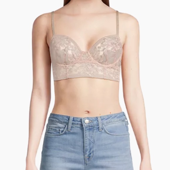 NWT intimately free people Sorento Demi Longline Bra sweet nothings sz 36C - Picture 3 of 12